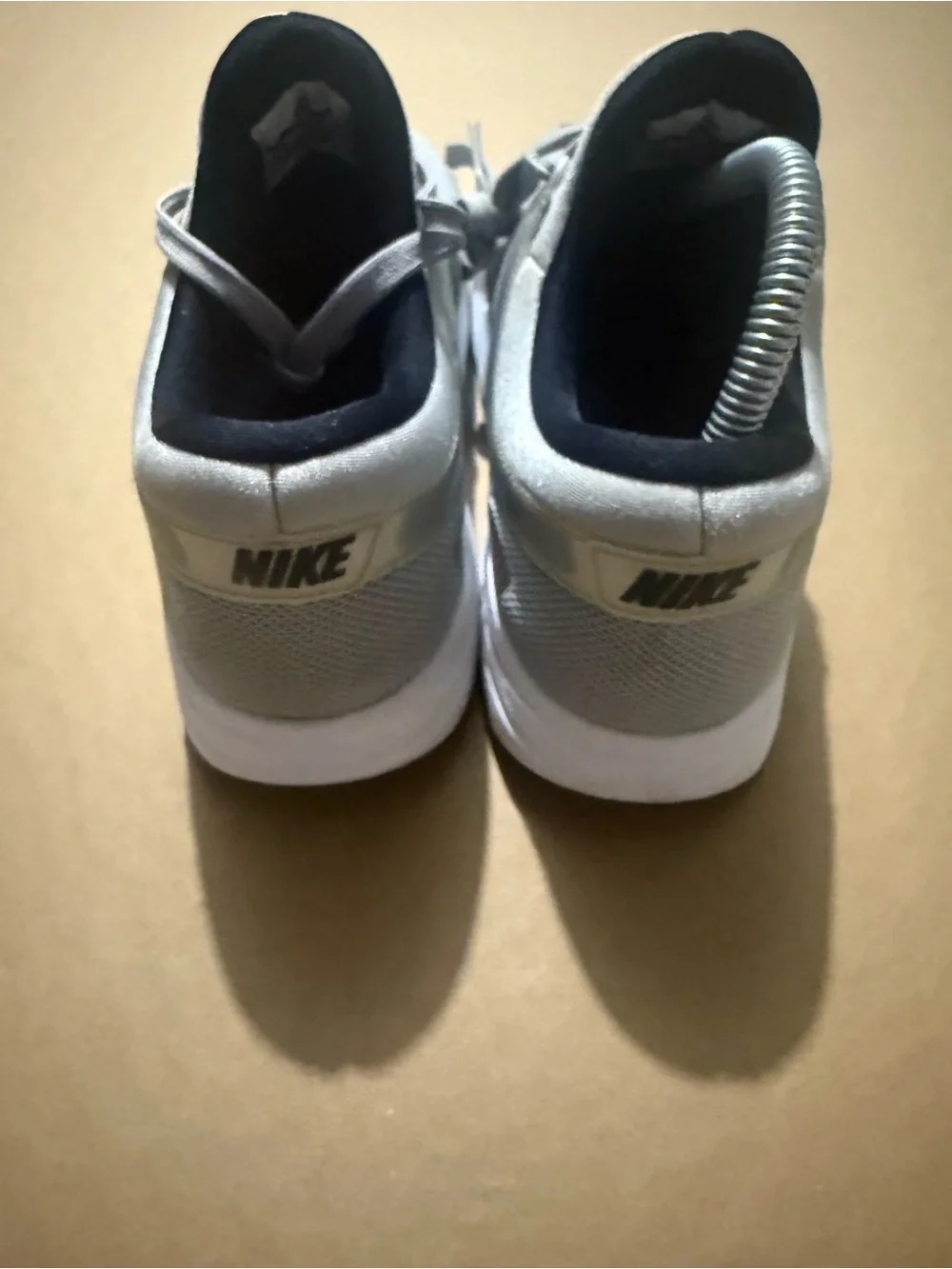 Nike Grey and White Air Runner Sneakers